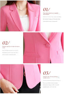 Korean Women's Fit and Tailored Blazer Jacket for Spring and Autumn Office Lady OL Casual Business Suit for Women Trendy Style