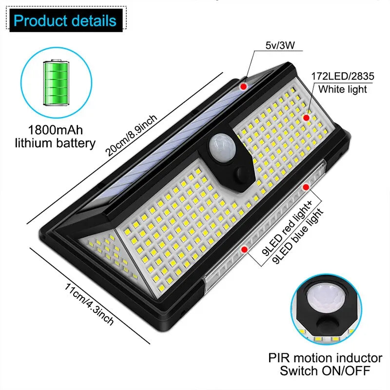 Outdoor Waterproof Solar Led Wall Lamp