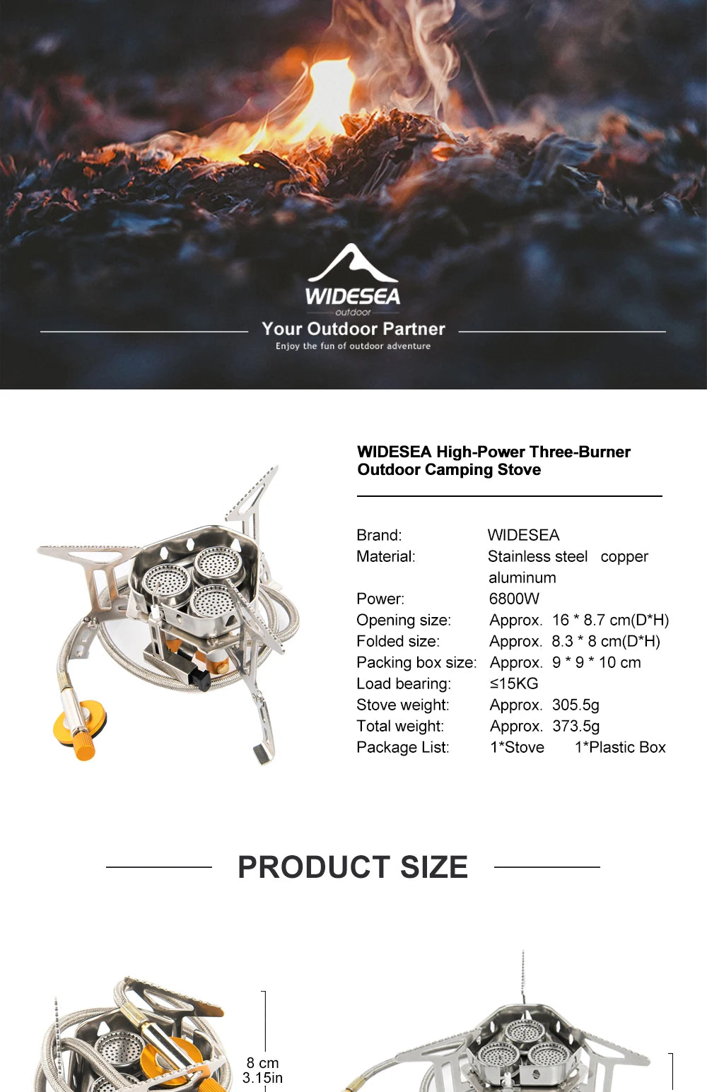 Camping Burner Gas Stove