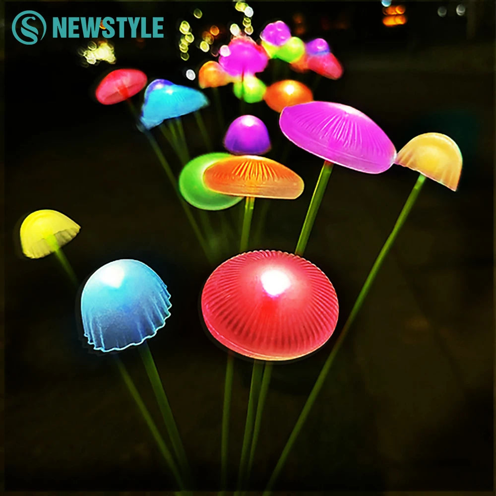 LED Solar Jellyfish Mushroom Fairy Lights