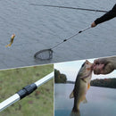 Fishing Net Aluminum Alloy Telescopic Rubber Handle