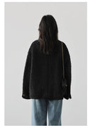 CHIC VEN Women's Woolen Coat Heavy Industry Down Jacket Vintage V-Neck Woman Down Coat Female Tops Autumn Winter 2024