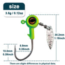 Fishing Jig Head Hooks with Spinner