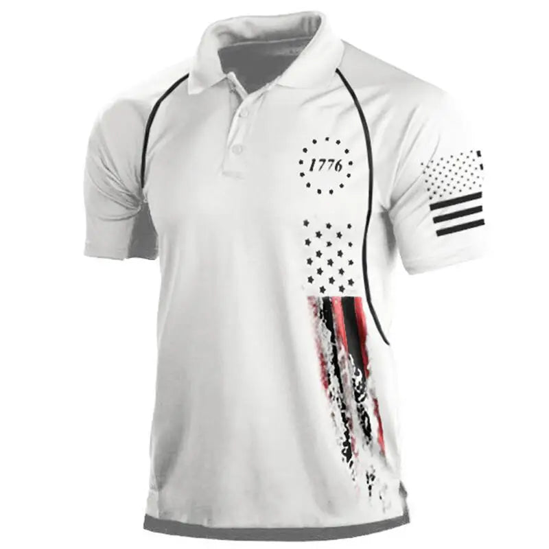 1776 Independence Day Military Polo Shirt Men T-shirt
