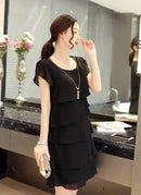 Women Ruffle Short Sleeve Dress
