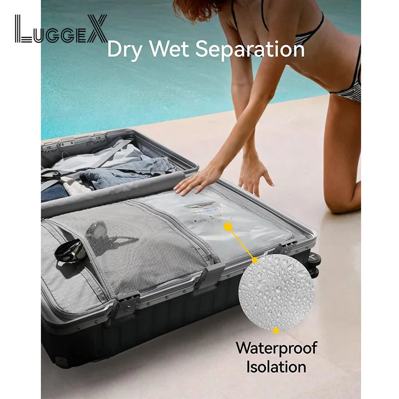20 inch Aluminum Hard Shell Zipperless Carry-On