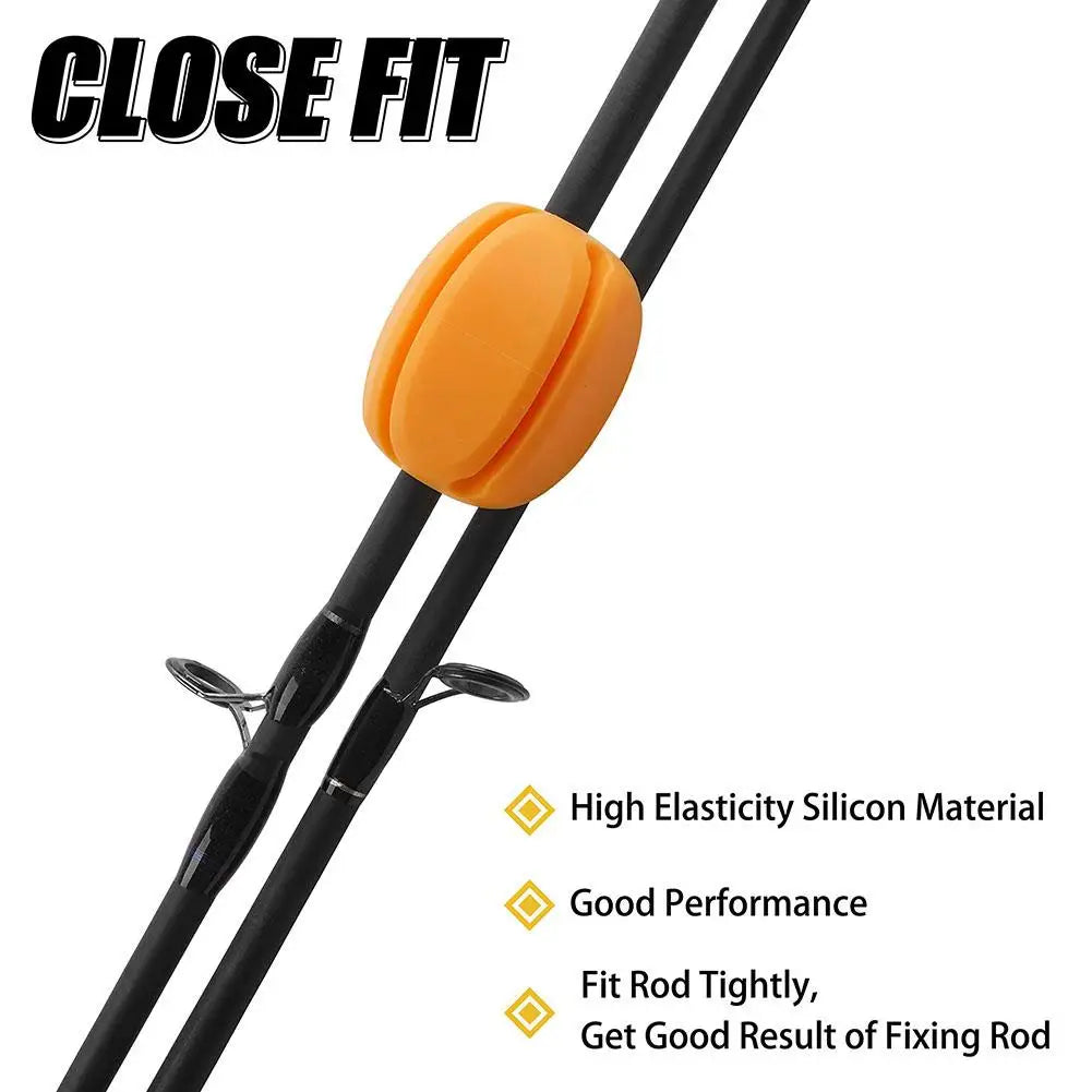 6pcs Silicone Fishing Rod Holder Ball