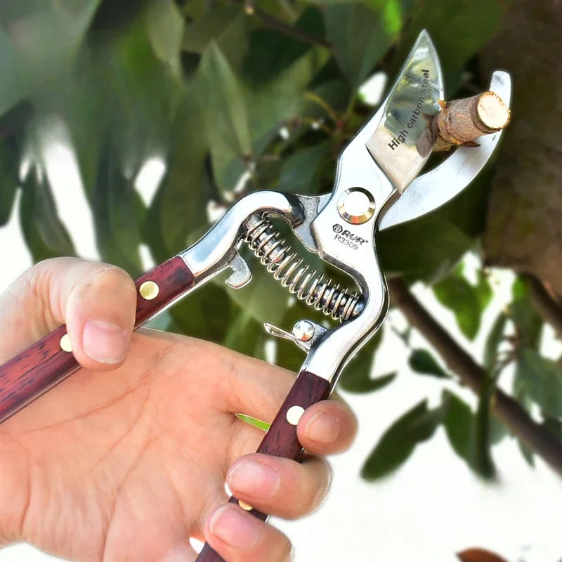 8 Inch Wood handle pruner Shears