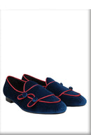 Double Monk Men Velvet Shoes Made Adult Fashion Dress Moccasins Luxury Designer Brand Men Loafers Plus-Size