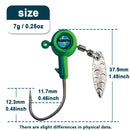 Fishing Jig Head Hooks with Spinner