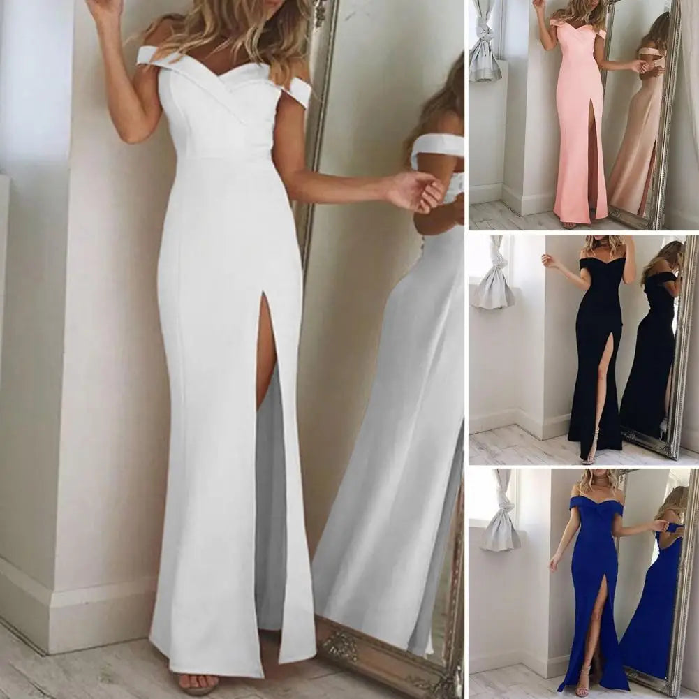 Women's Off Shoulder Maxi Dress