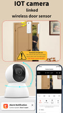 Tuya Smart Life 2MP 2.4G/5G+BLE WIFI IoT Alarm Surveillance Home Security Burglar FHD CCTV Camera System SOS Contact PIR Sensor