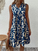 Women's Sleeveless Floral Print Dress