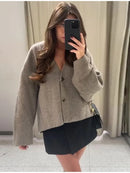 Women Vintage Blends Fit Blazer Coat