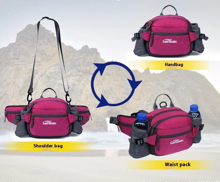 Bike Riding Cycling Running Fishing Hiking Waist Bag Fanny Pack Outdoor Belt Kettle Pouch Gym Sport Fitness Water Bottle Pocket