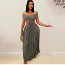 Hollow Out Backless Long Dress