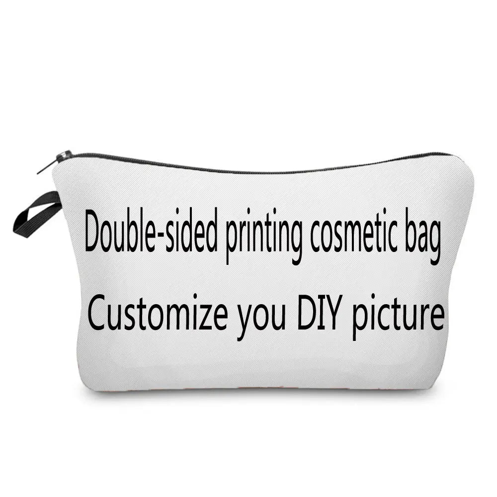 Initials Flower Cosmetic Bag