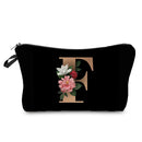 Initials Flower Cosmetic Bag