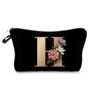 Initials Flower Cosmetic Bag