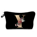 Initials Flower Cosmetic Bag