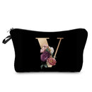 Initials Flower Cosmetic Bag