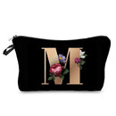 Initials Flower Cosmetic Bag
