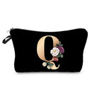 Initials Flower Cosmetic Bag