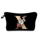 Initials Flower Cosmetic Bag