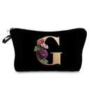 Initials Flower Cosmetic Bag
