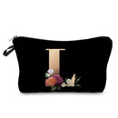 Initials Flower Cosmetic Bag