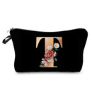 Initials Flower Cosmetic Bag
