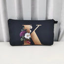 Initials Flower Cosmetic Bag