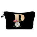 Initials Flower Cosmetic Bag