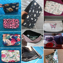 Initials Flower Cosmetic Bag