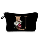 Initials Flower Cosmetic Bag