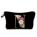 Initials Flower Cosmetic Bag
