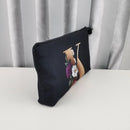 Initials Flower Cosmetic Bag